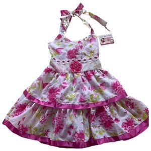 Beautiful Girl dress size 6 Color Pink Flowers